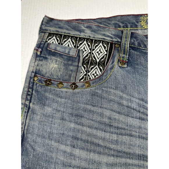 Ruthless Art Embroidered black mens Jeans Size 42 - Picture 2 of 16